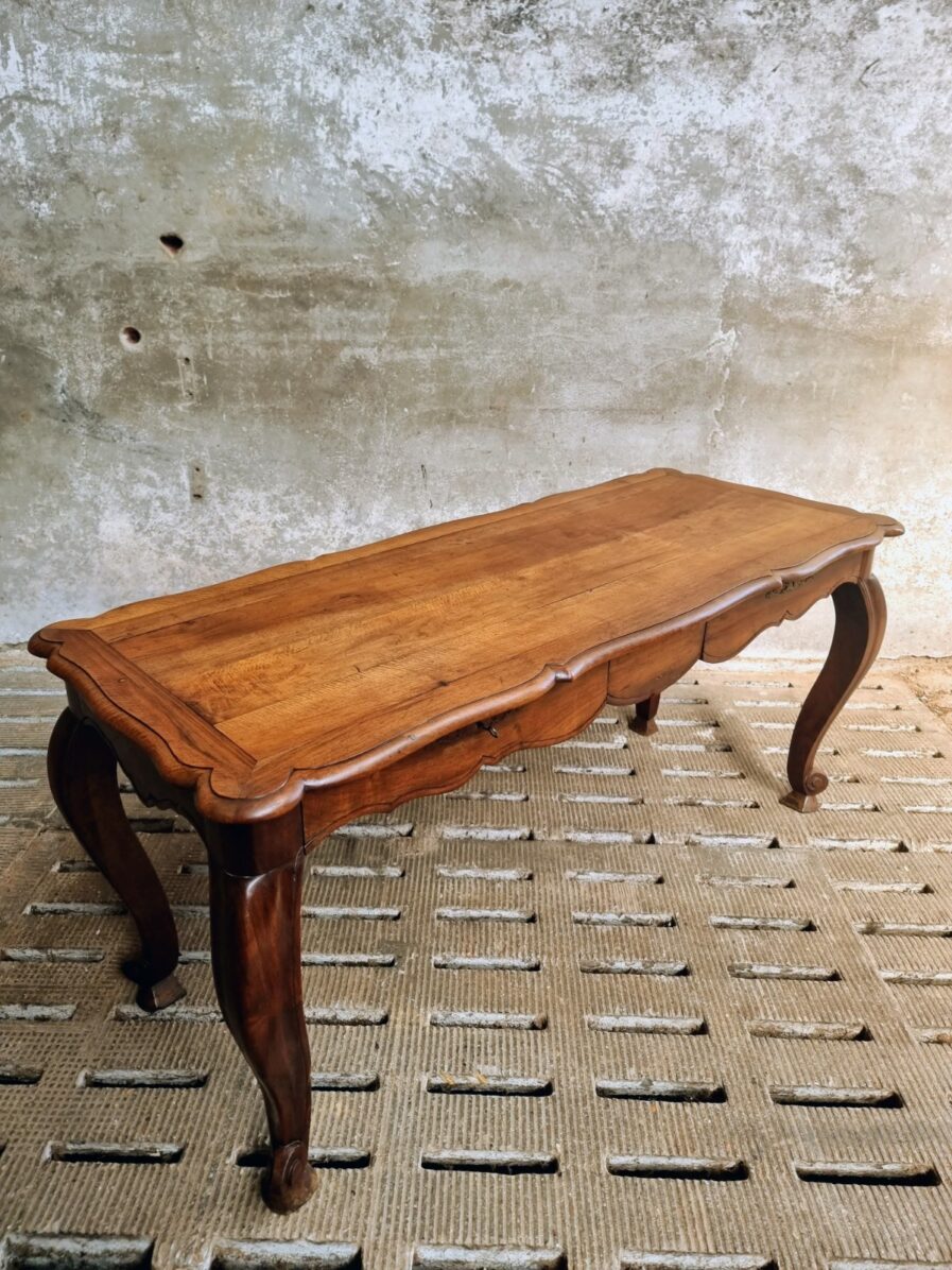 Antieke tafel eettafel sidetable bureau notenhout 70x173cm (1)