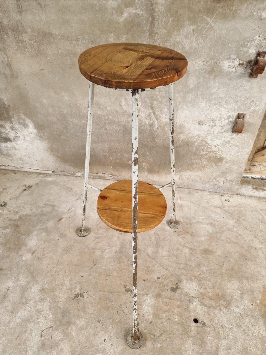 Industrial plant stand side table