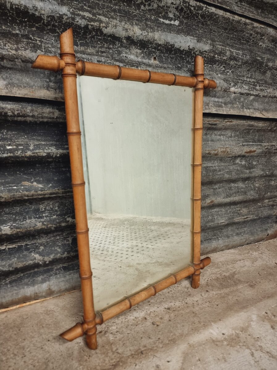 Antique Faux bamboo mirror 73 x 95 cm