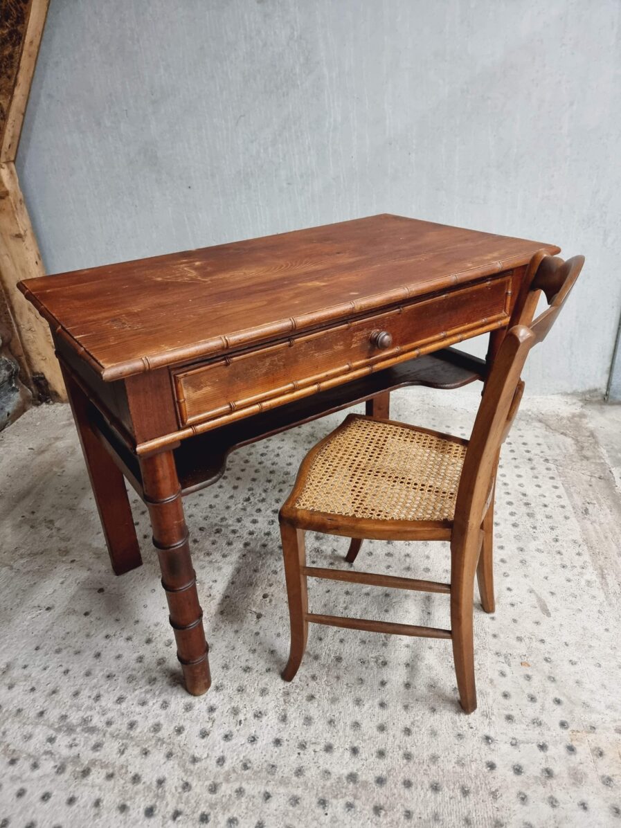 Old table desk washbasin furniture bamboo 58 x 102 cm